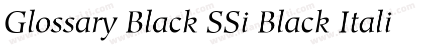 Glossary Black SSi Black Italic字体转换